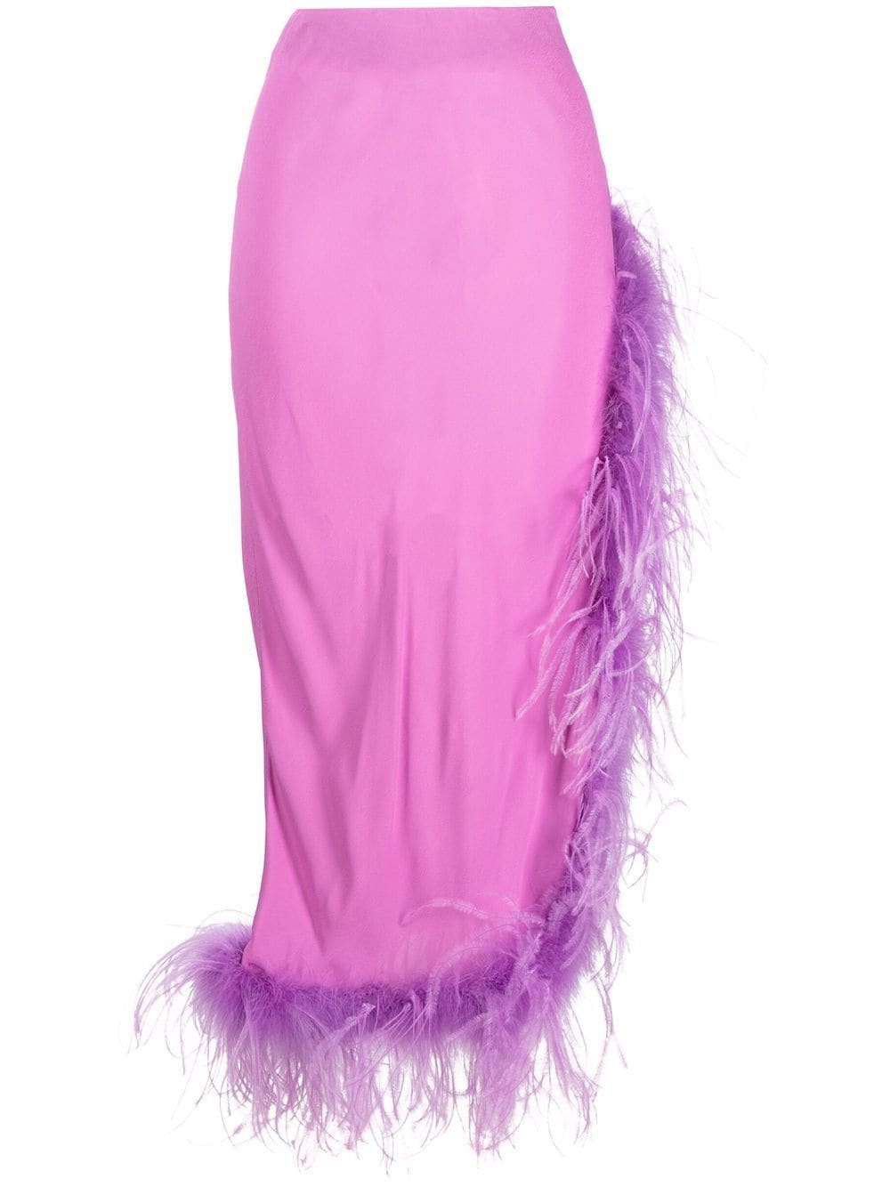 Giuseppe Di Morabito feather-detail midi skirt - Purple von Giuseppe Di Morabito