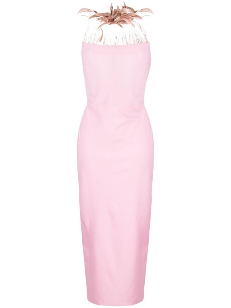 Giuseppe Di Morabito feather-detail strapless maxi dress - Pink von Giuseppe Di Morabito