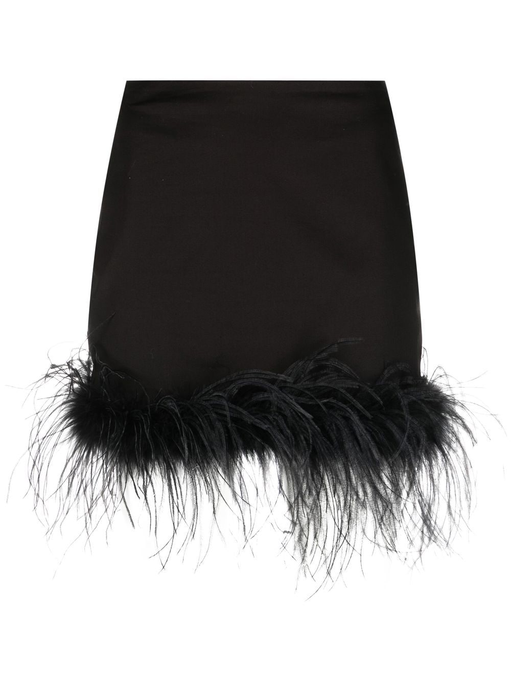 Giuseppe Di Morabito feather-trim detail mini skirt - Black von Giuseppe Di Morabito