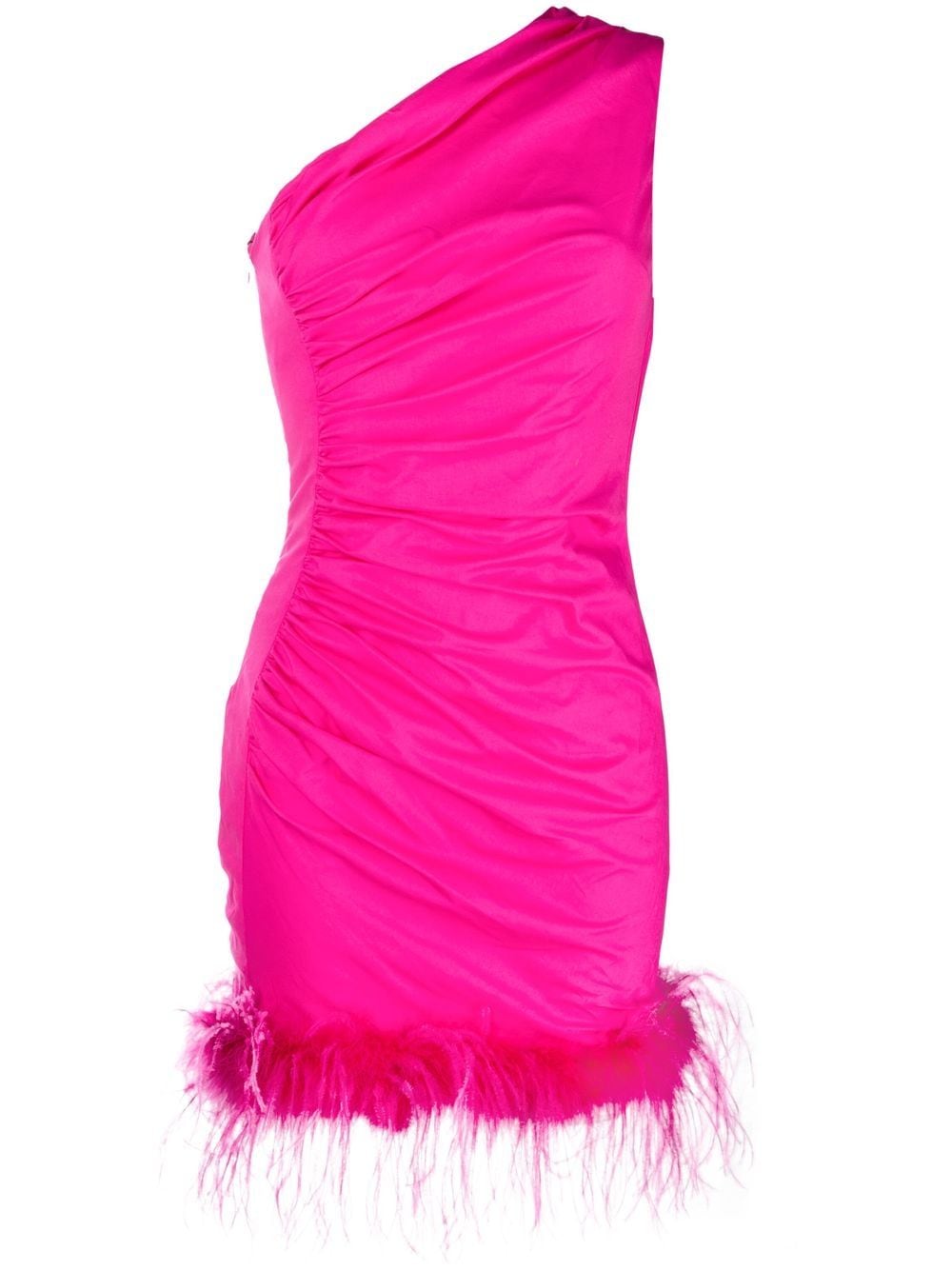 Giuseppe Di Morabito feather-trim ruched minidress - Pink von Giuseppe Di Morabito