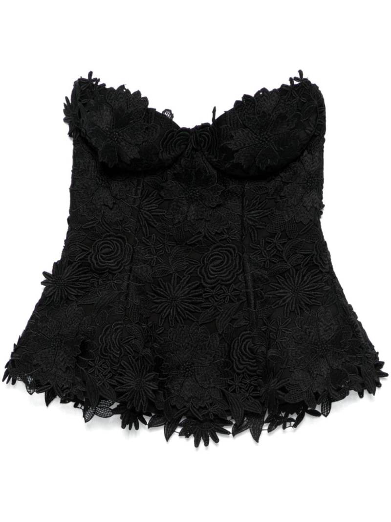 Giuseppe Di Morabito floral-lace bustier - Black von Giuseppe Di Morabito