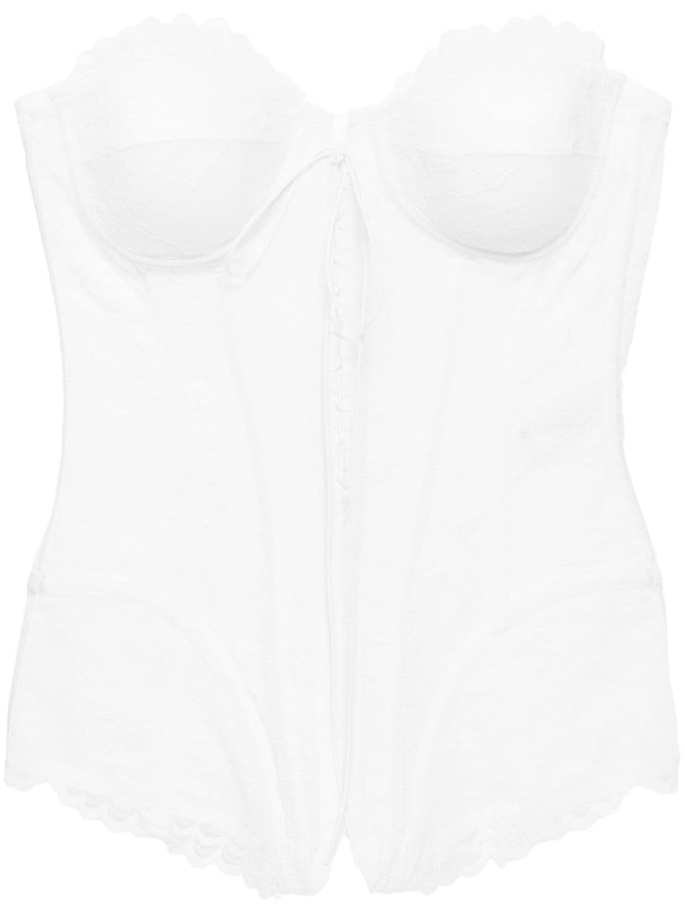 Giuseppe Di Morabito floral-lace bustier top - White von Giuseppe Di Morabito