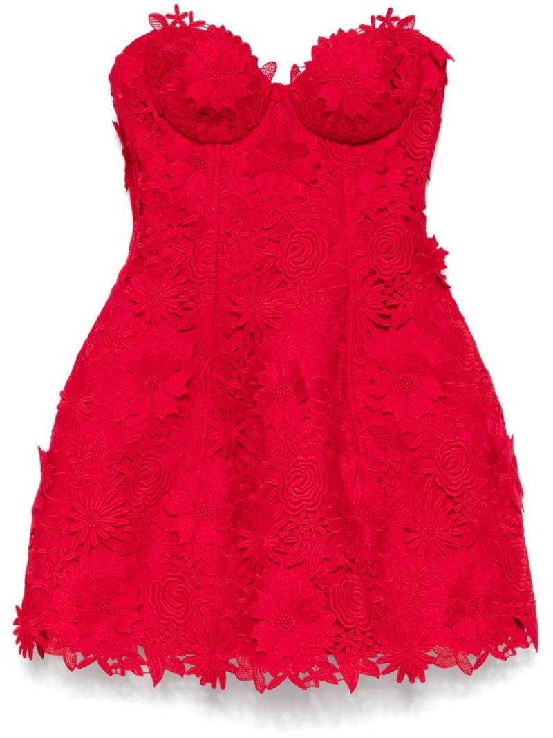 Giuseppe Di Morabito guipure-lace mini dress - Red von Giuseppe Di Morabito