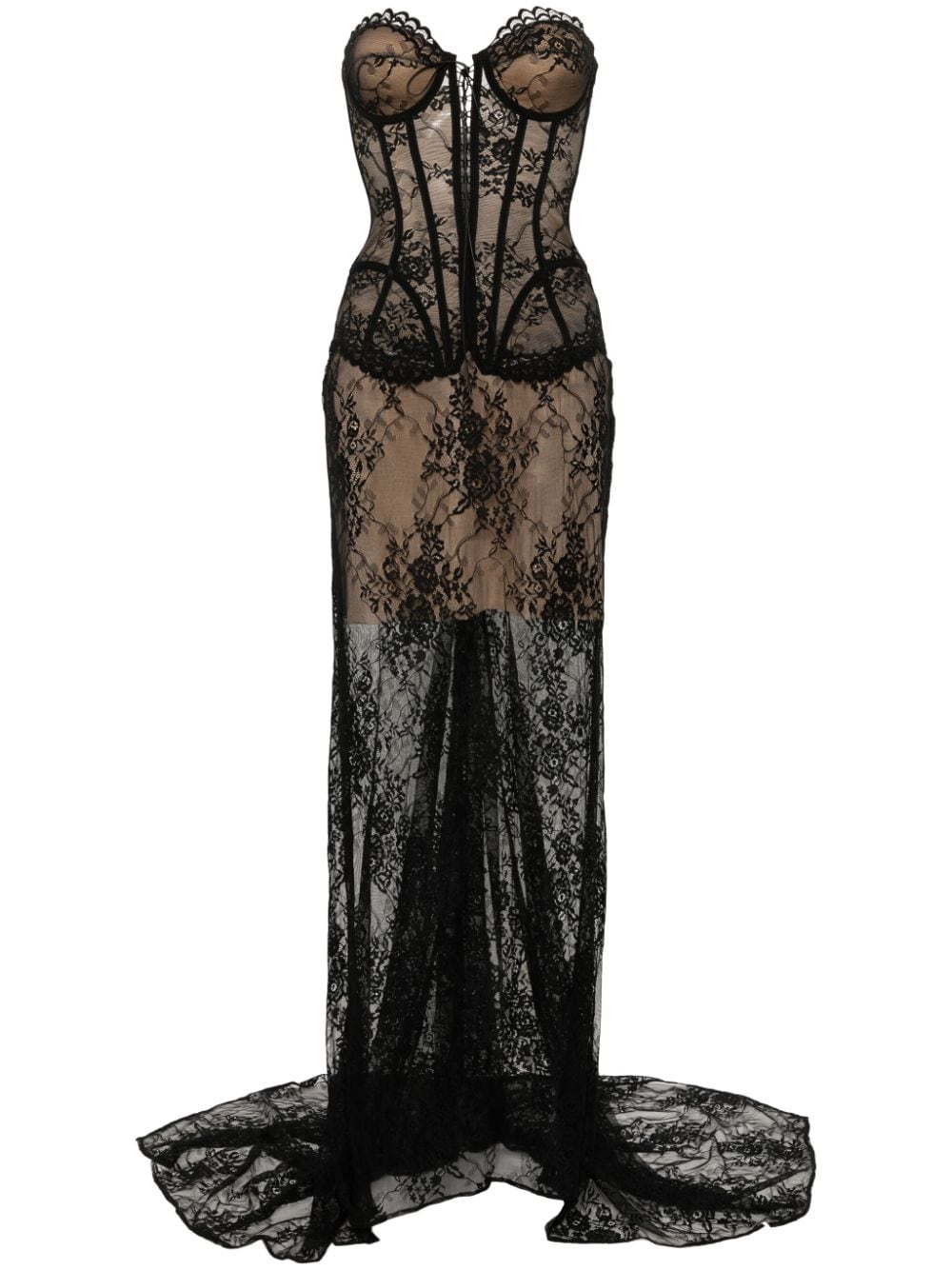 Giuseppe Di Morabito lace-detail gown - Black von Giuseppe Di Morabito