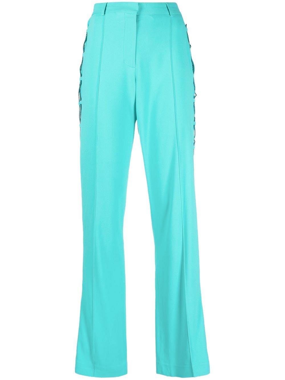 Giuseppe Di Morabito lace-up detail straight-leg trousers - Blue von Giuseppe Di Morabito