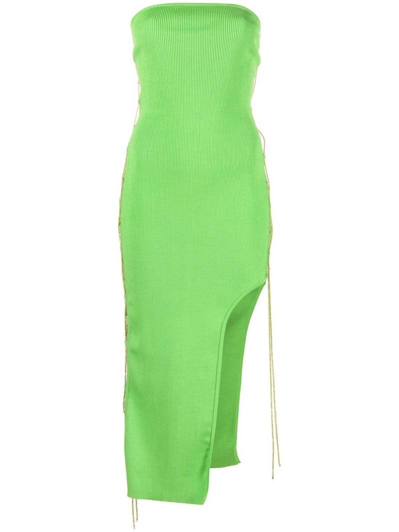 Giuseppe Di Morabito lace-up midi dress - Green von Giuseppe Di Morabito