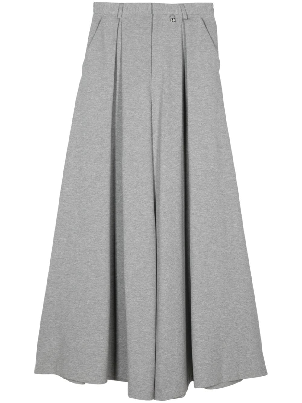 Giuseppe Di Morabito logo-plaque palazzo pants - Grey von Giuseppe Di Morabito