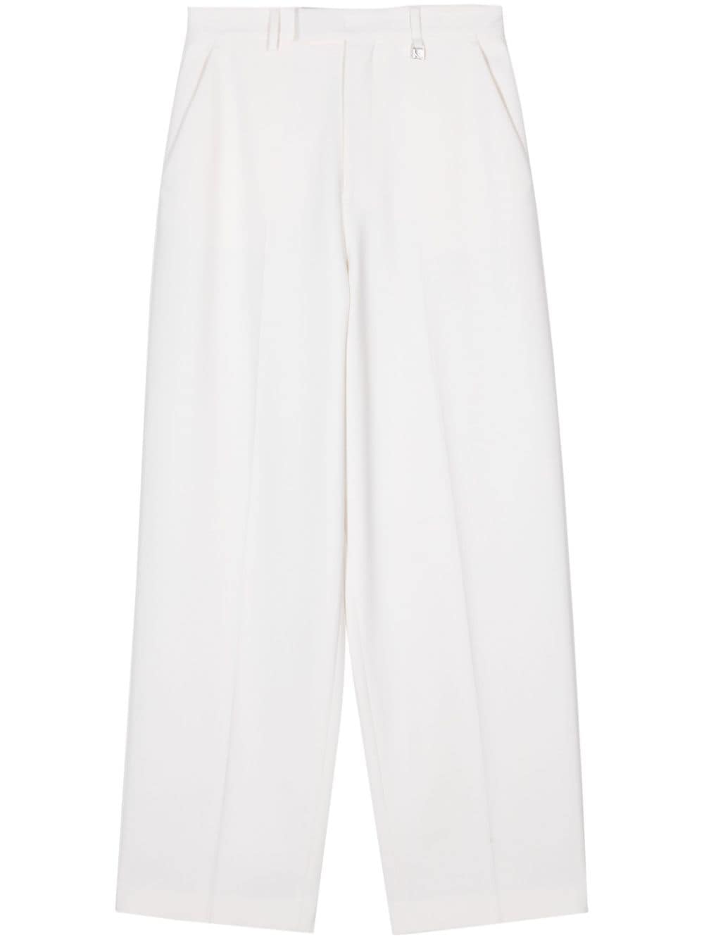 Giuseppe Di Morabito logo-plaque trousers - White von Giuseppe Di Morabito