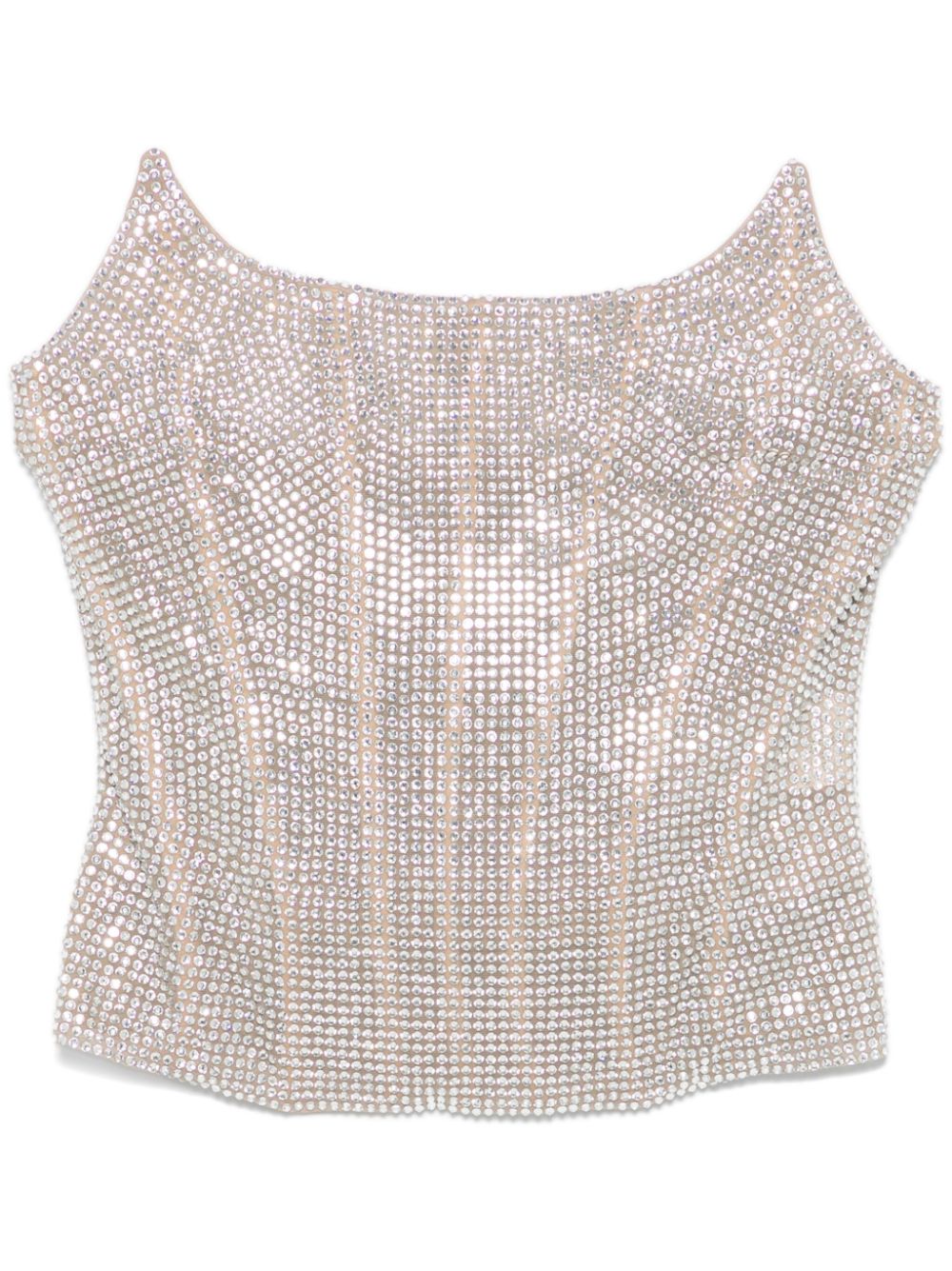 Giuseppe Di Morabito rhinestone embellished bustier top - Neutrals von Giuseppe Di Morabito