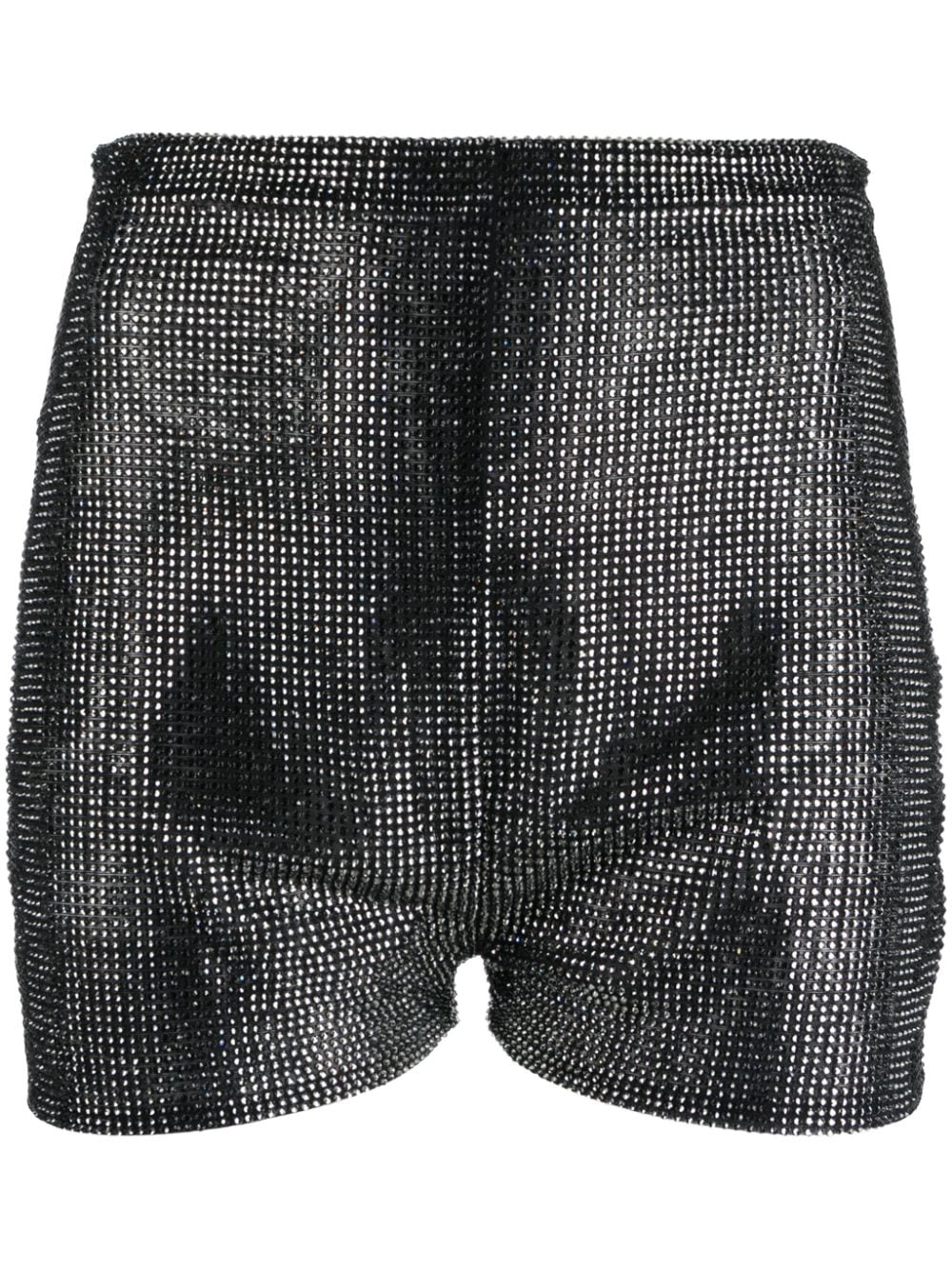 Giuseppe Di Morabito rhinestone-embellished high-waist shorts - Black von Giuseppe Di Morabito