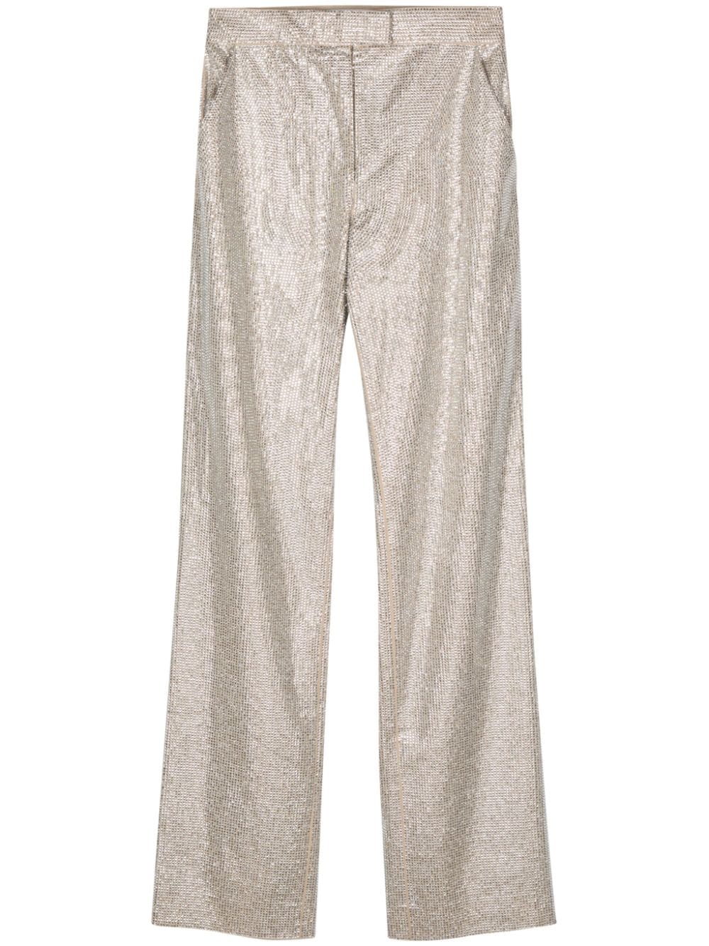 Giuseppe Di Morabito rhinestone-embellished straight-leg trousers - Neutrals von Giuseppe Di Morabito