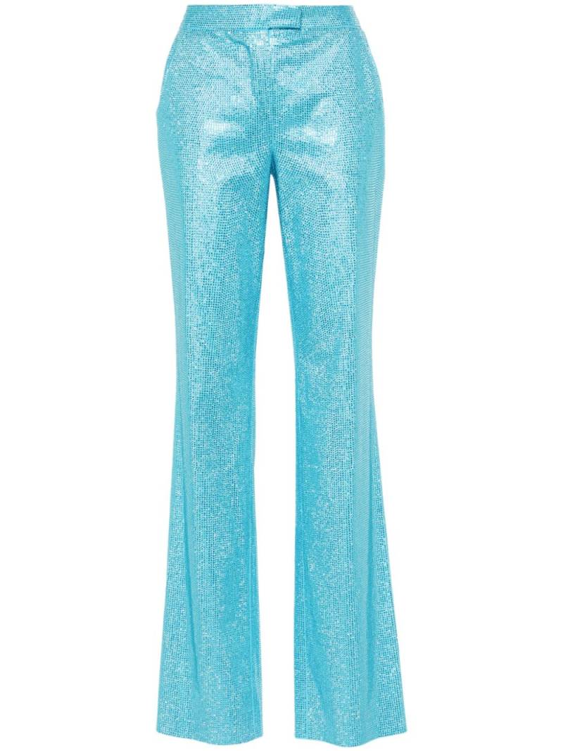 Giuseppe Di Morabito rhinestone-embellished straight trousers - Blue von Giuseppe Di Morabito