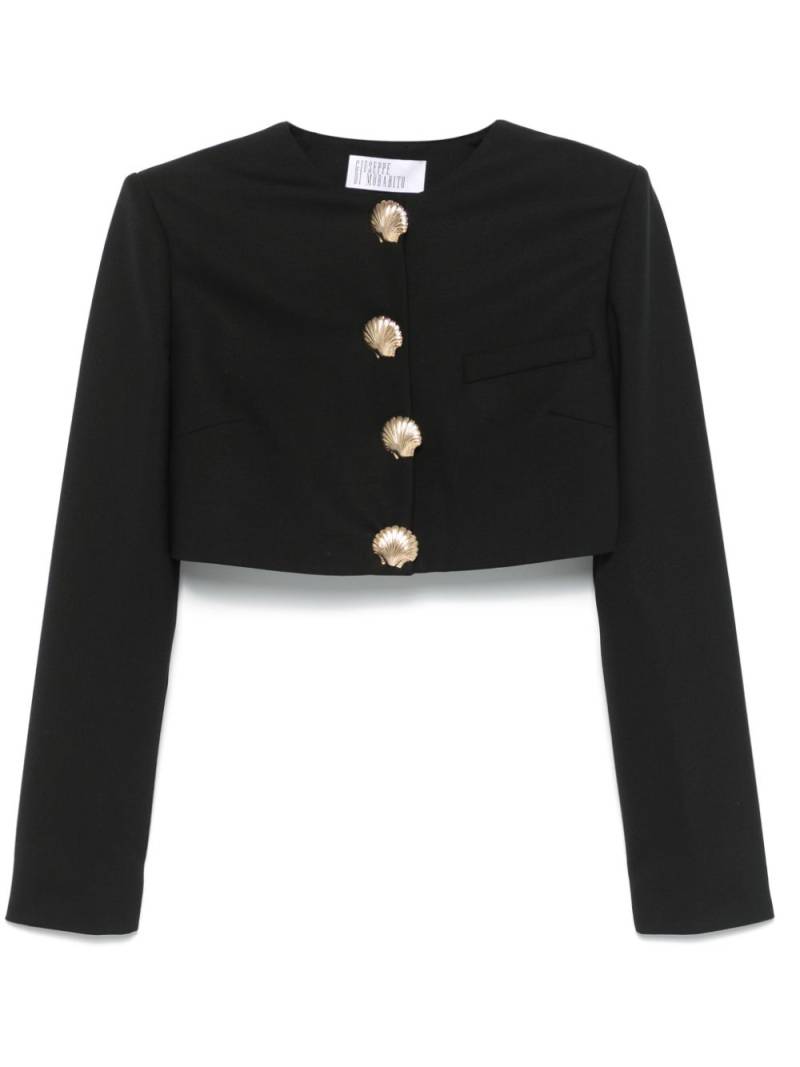 Giuseppe Di Morabito sea-shell detail cropped jacket - Black von Giuseppe Di Morabito