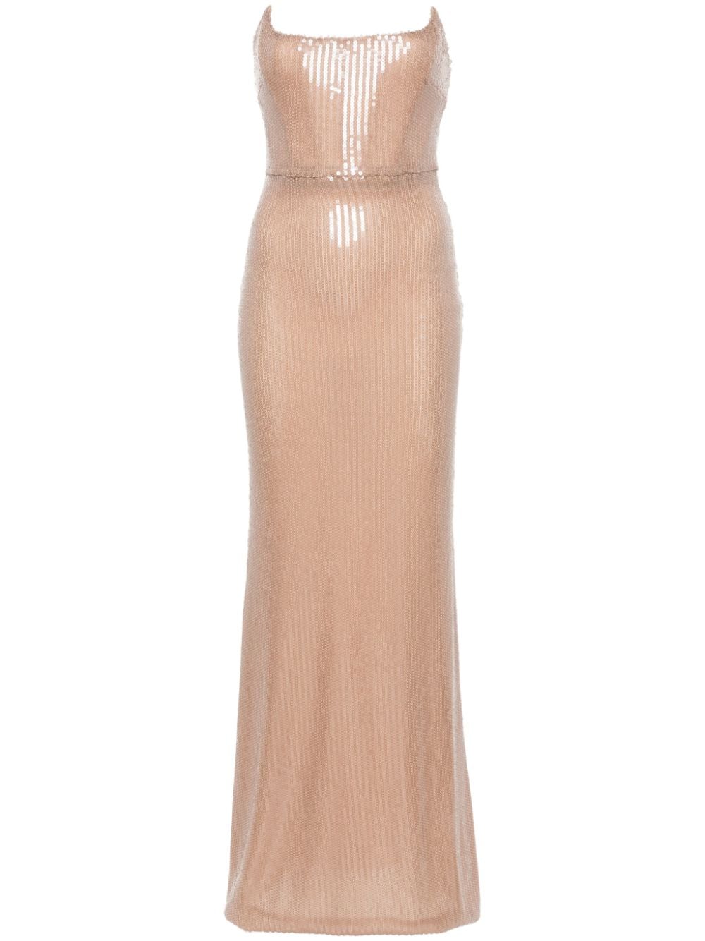 Giuseppe Di Morabito sequinned corset long dress - Neutrals von Giuseppe Di Morabito