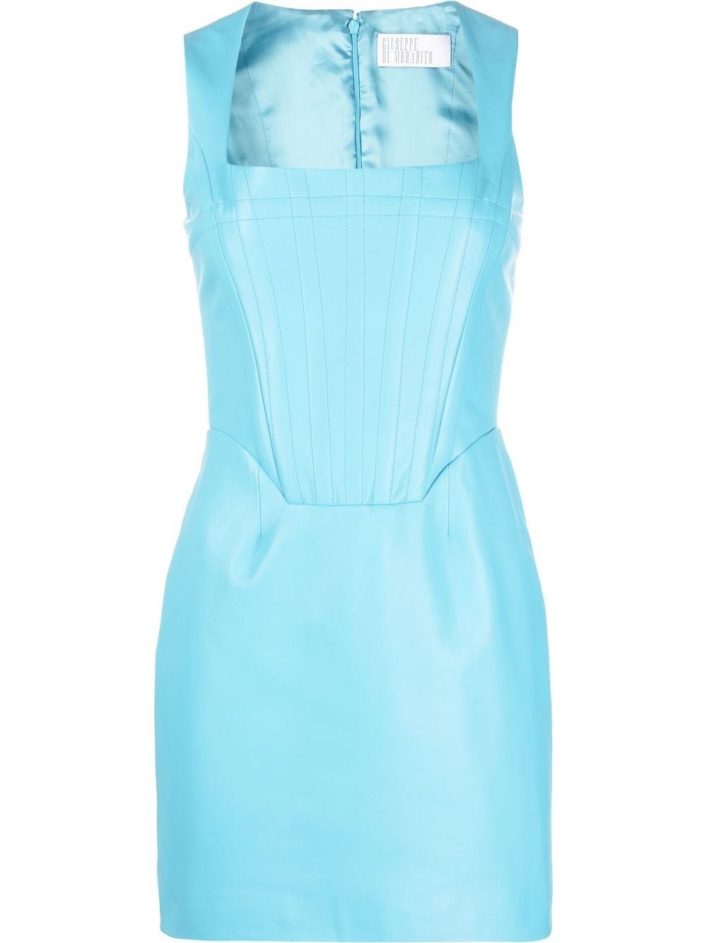 Giuseppe Di Morabito square-neck sleeveless dress - Blue von Giuseppe Di Morabito