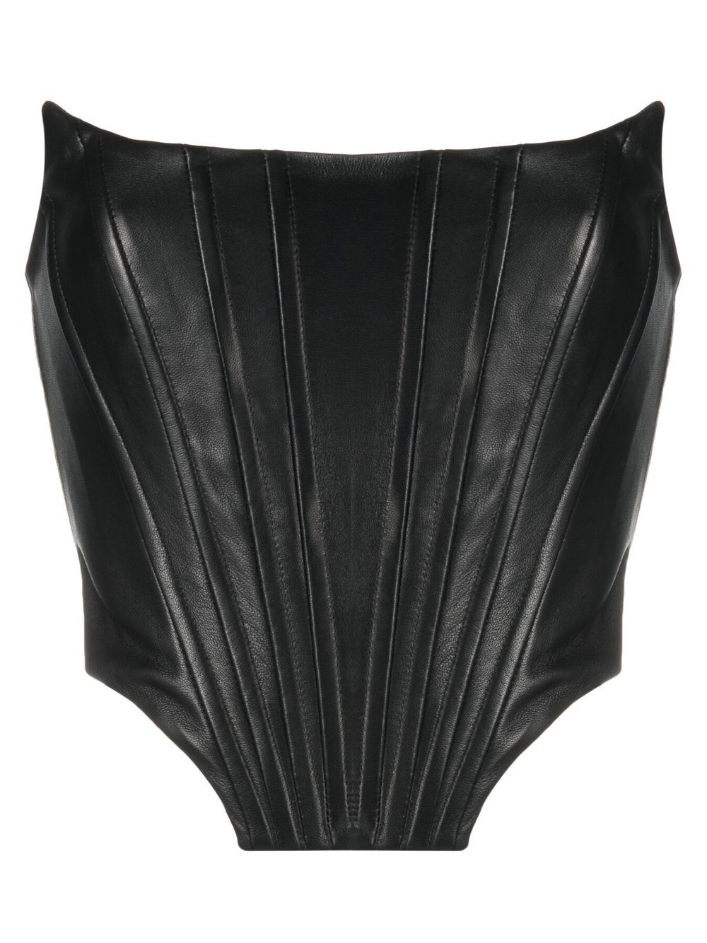 Giuseppe Di Morabito strapless leather corset top - Black von Giuseppe Di Morabito