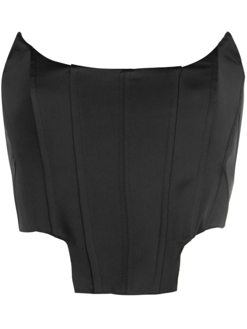 Giuseppe Di Morabito strapless satin corset top - Black von Giuseppe Di Morabito