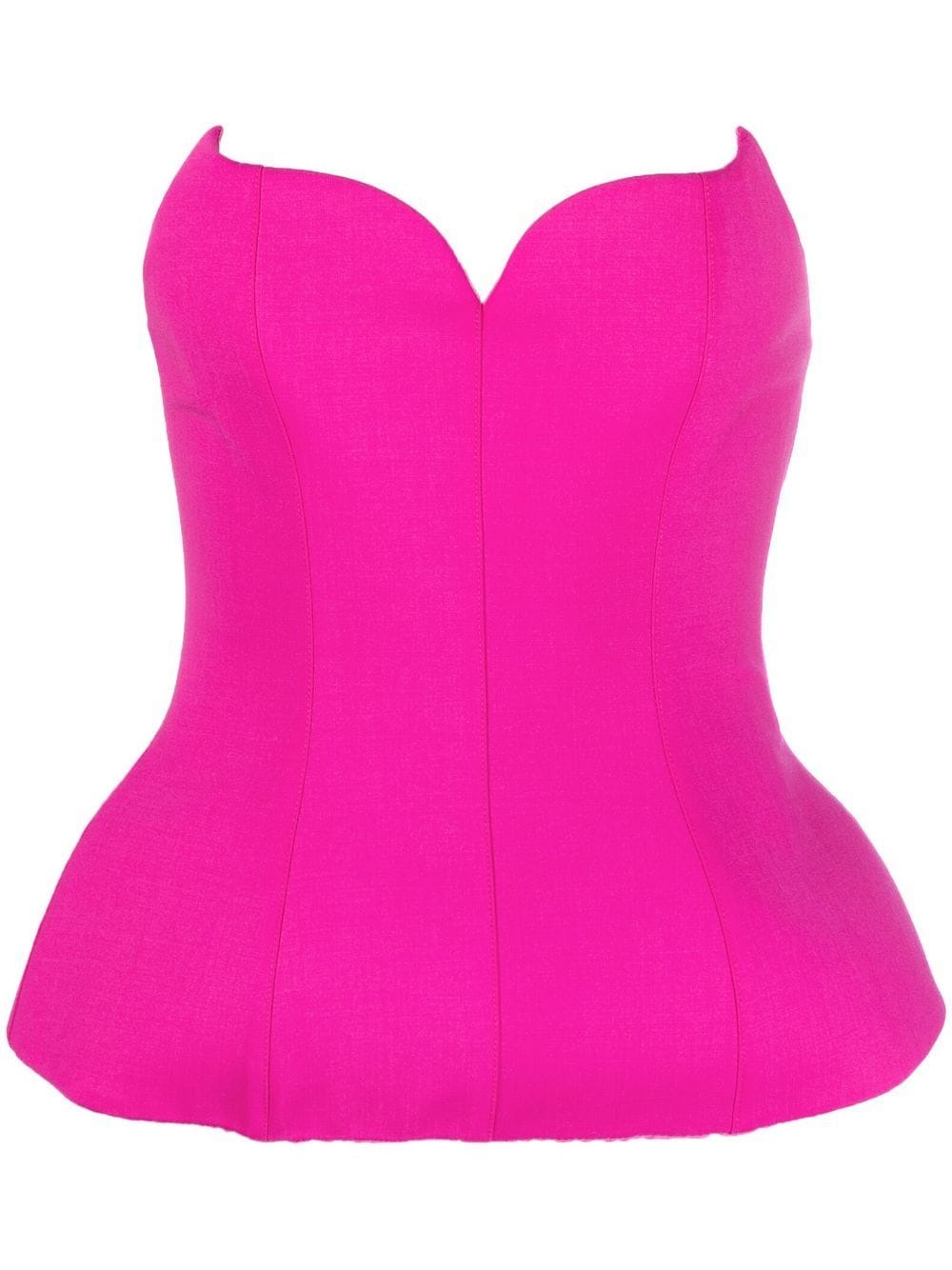 Giuseppe Di Morabito structured corset top - Pink von Giuseppe Di Morabito