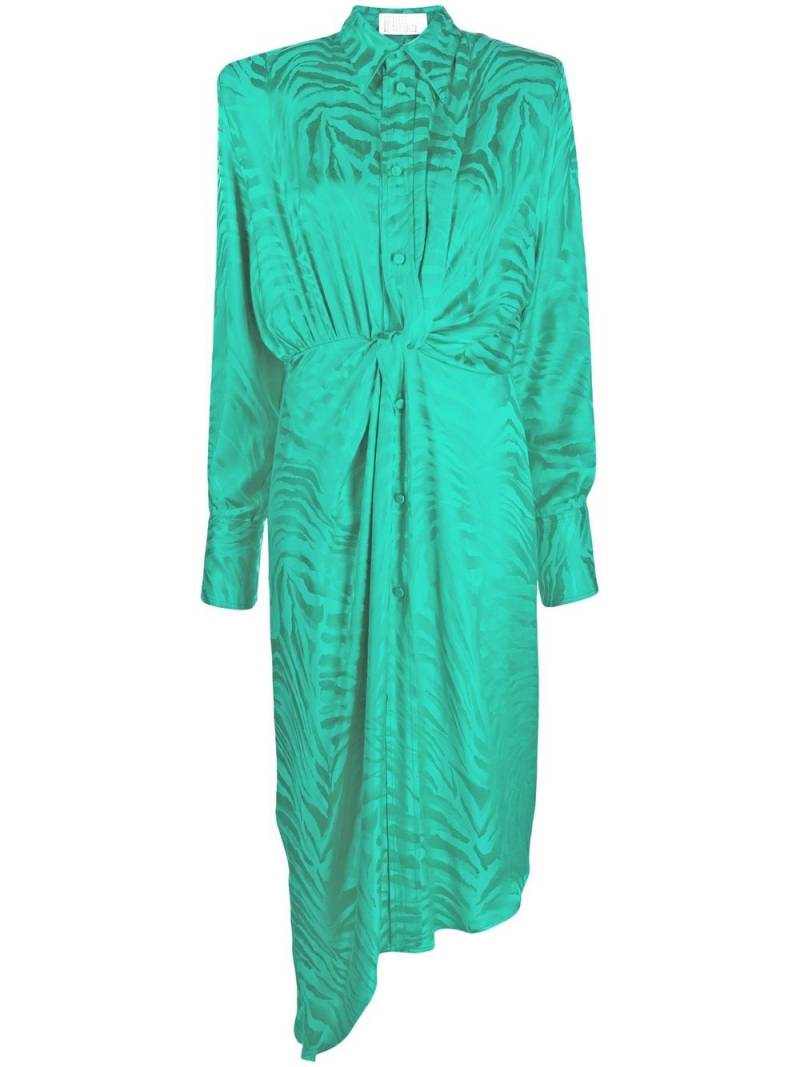 Giuseppe Di Morabito zebra-print asymmetric dress - Green von Giuseppe Di Morabito