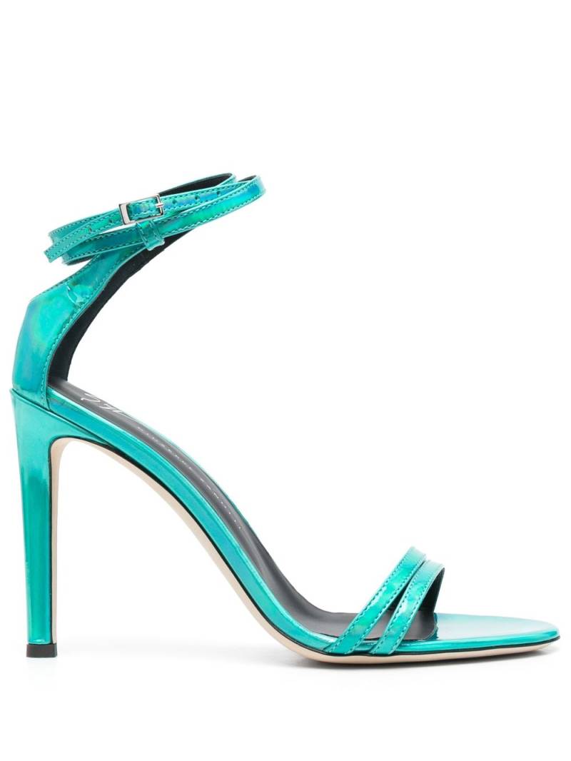 Giuseppe Zanotti 105mm metallic-effect stiletto sandals - Green von Giuseppe Zanotti