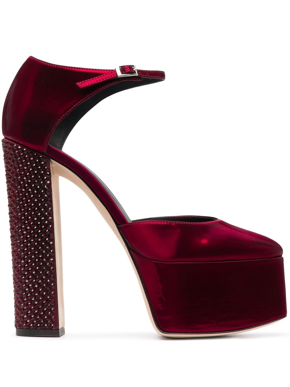 Giuseppe Zanotti 160mm square-toe platform sandals - Red von Giuseppe Zanotti