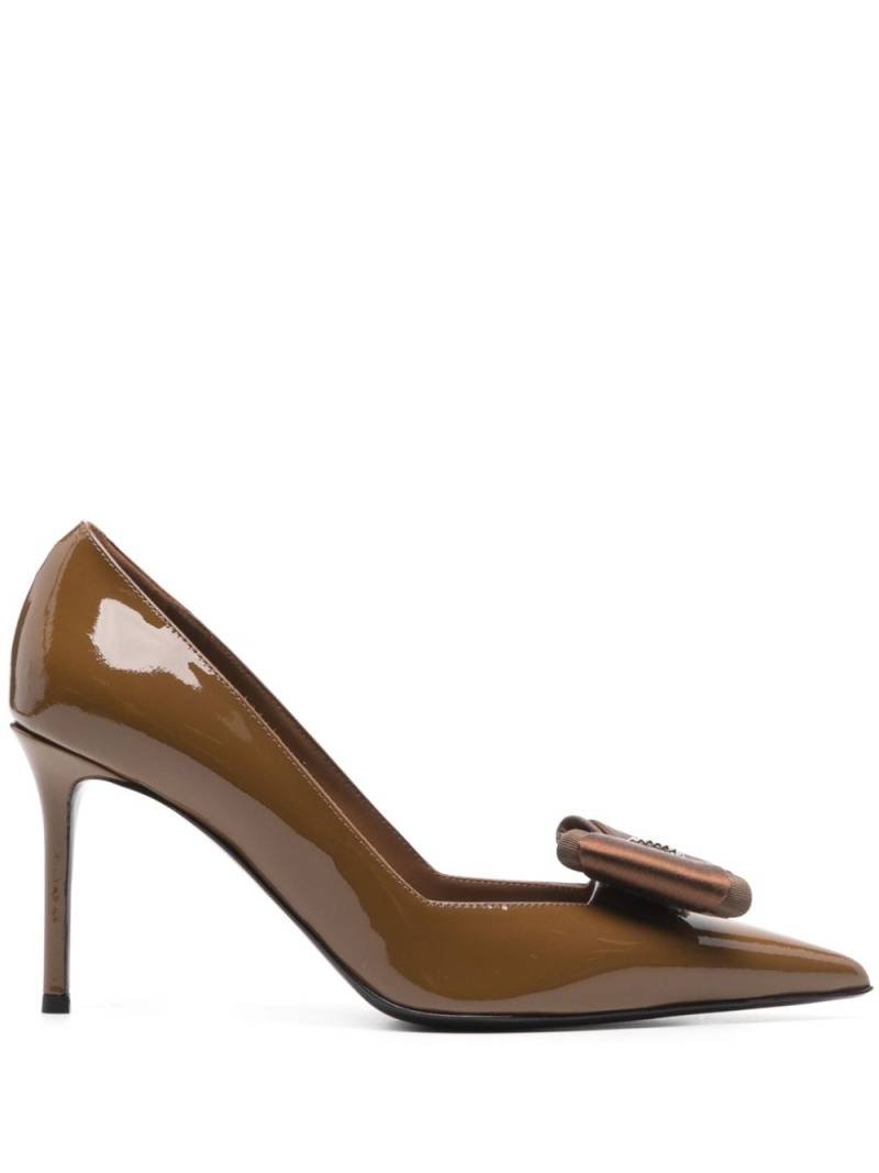 Giuseppe Zanotti 85mm bow-detailing pumps - Brown von Giuseppe Zanotti