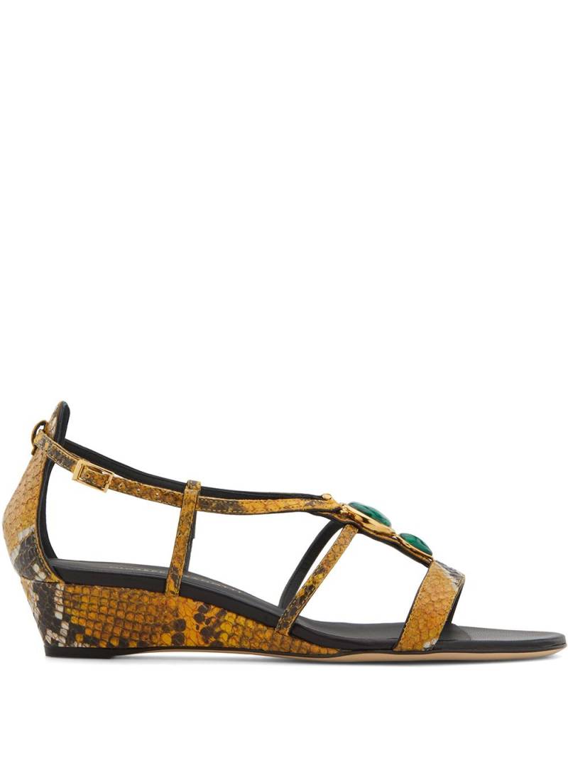 Giuseppe Zanotti Adelaide python-print sandals - Multicolour von Giuseppe Zanotti