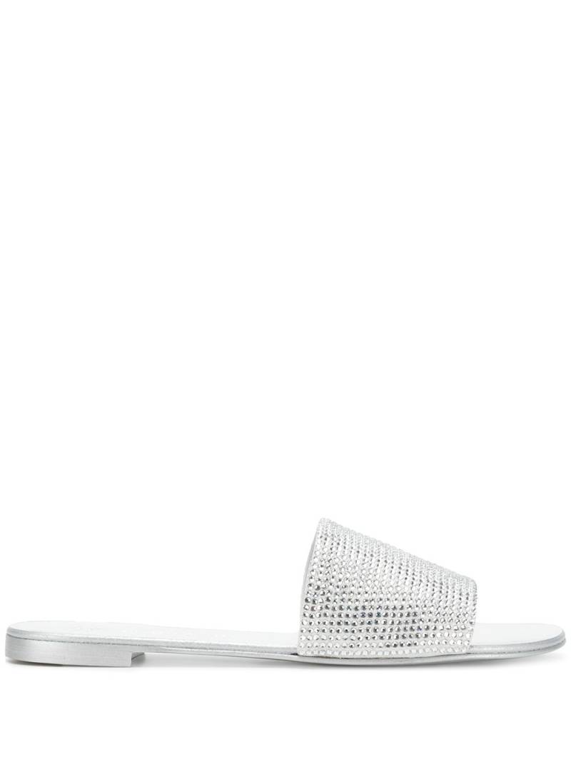 Giuseppe Zanotti Adelia crystal slides - Metallic von Giuseppe Zanotti