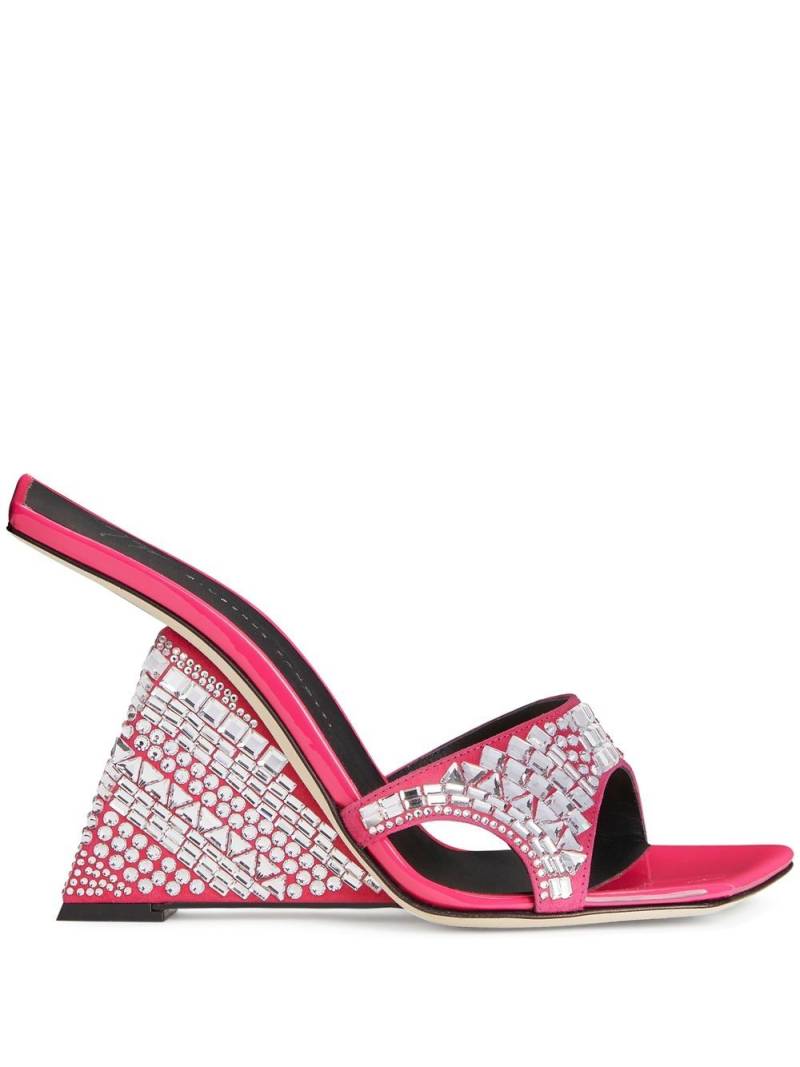 Giuseppe Zanotti 105mm Shine wedge sandals - Pink von Giuseppe Zanotti