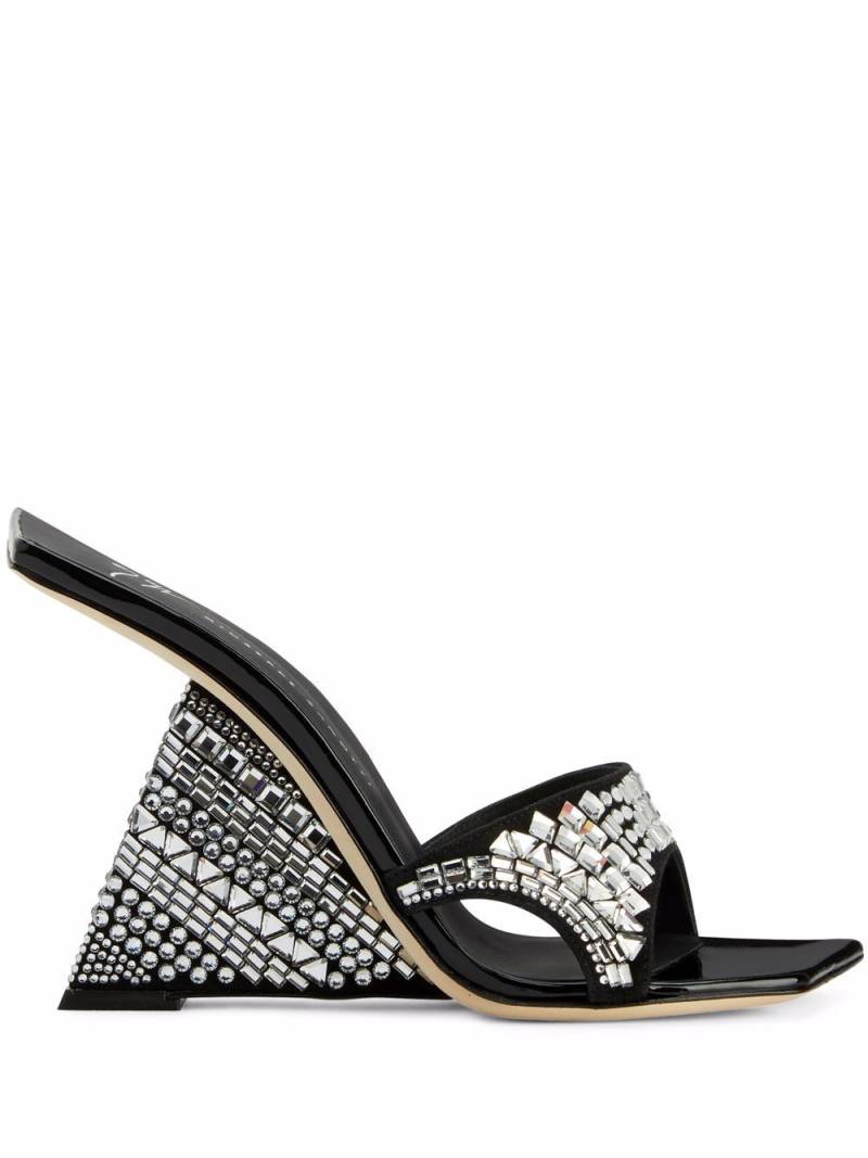 Giuseppe Zanotti Akira Shine crystal-embellished mules - Black von Giuseppe Zanotti