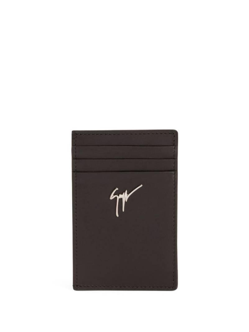 Giuseppe Zanotti Albert leather cardholder - Black von Giuseppe Zanotti