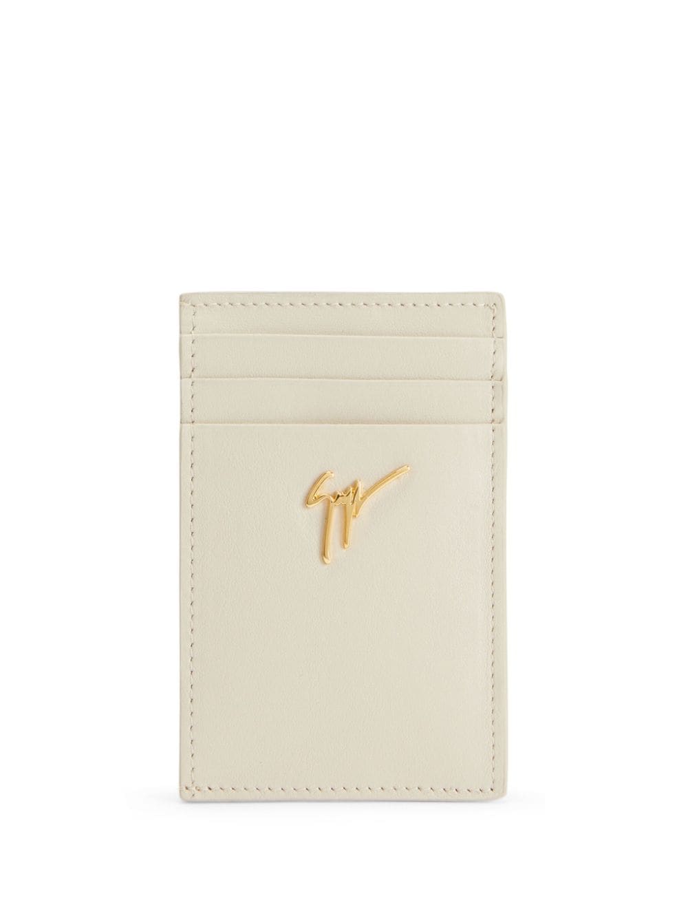 Giuseppe Zanotti Albert leather cardholder - Neutrals von Giuseppe Zanotti