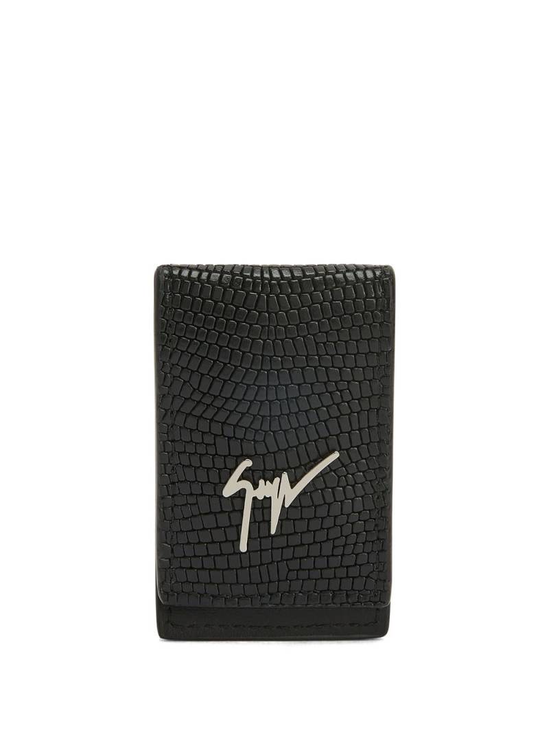 Giuseppe Zanotti Albert snakeskin cardholder - Black von Giuseppe Zanotti