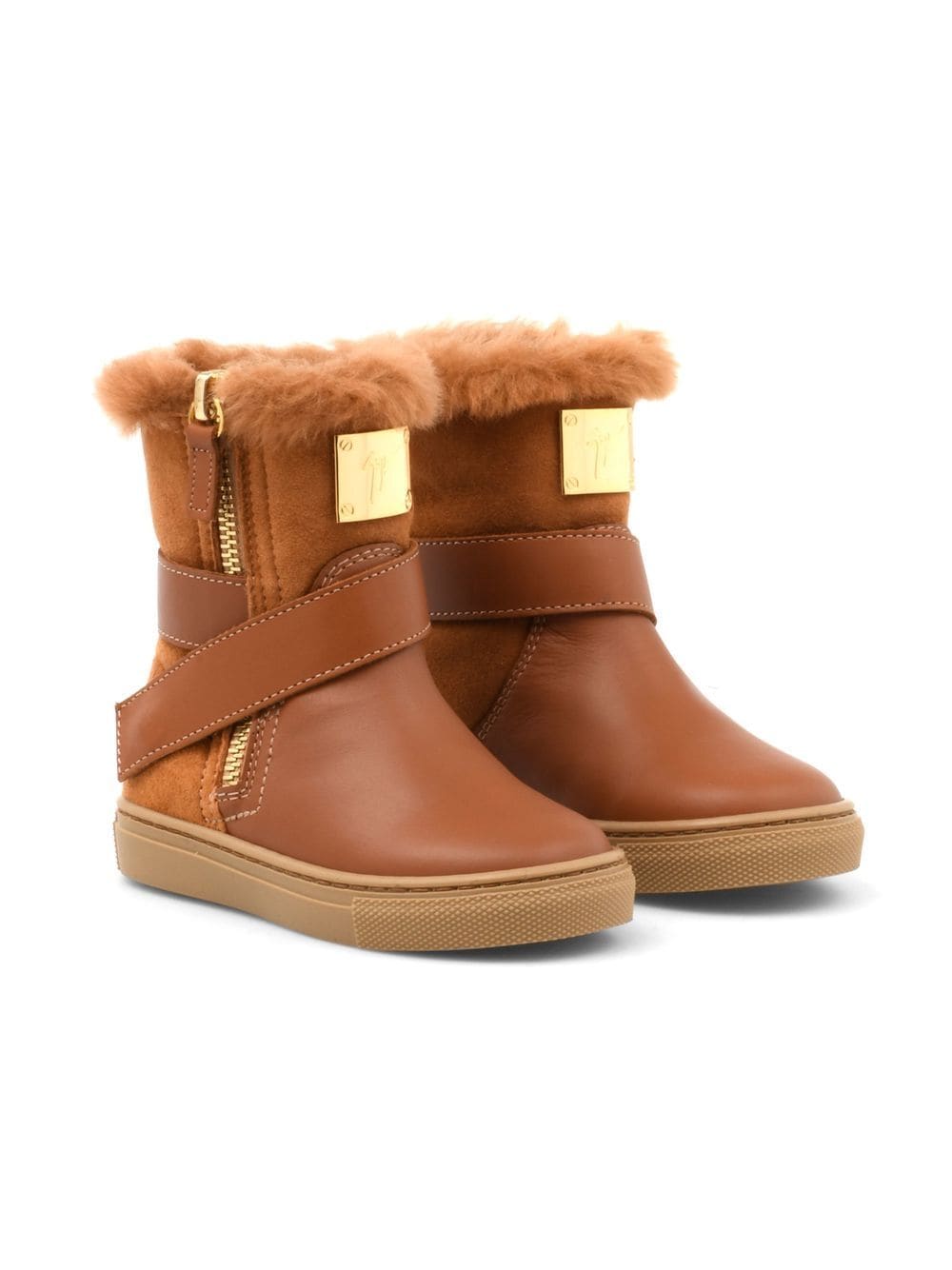 Giuseppe Zanotti Alec leather snow boots - Brown von Giuseppe Zanotti