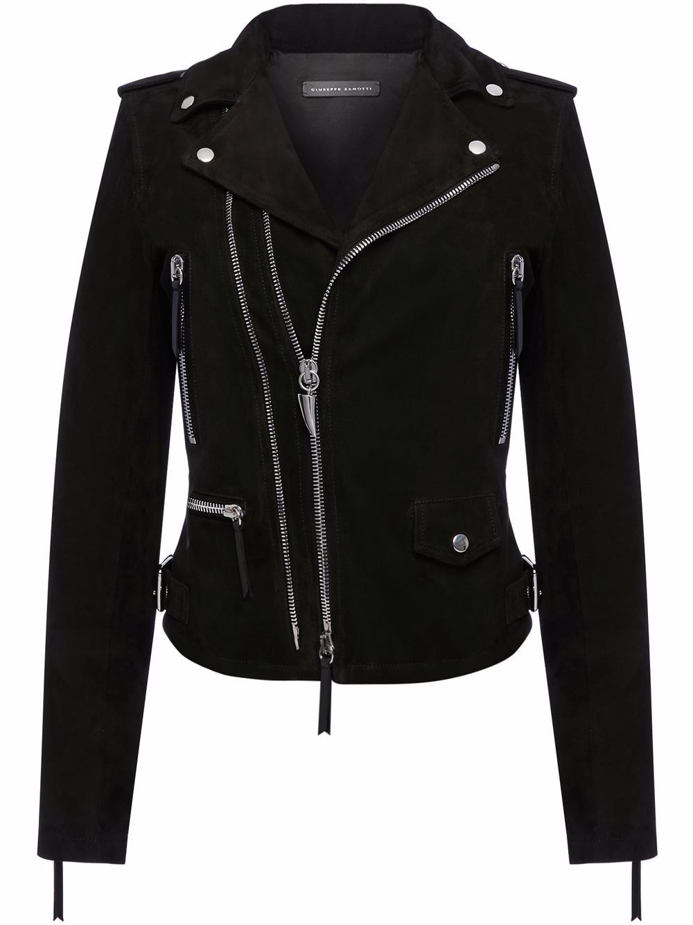 Giuseppe Zanotti Amelia suede biker jacket - Black von Giuseppe Zanotti