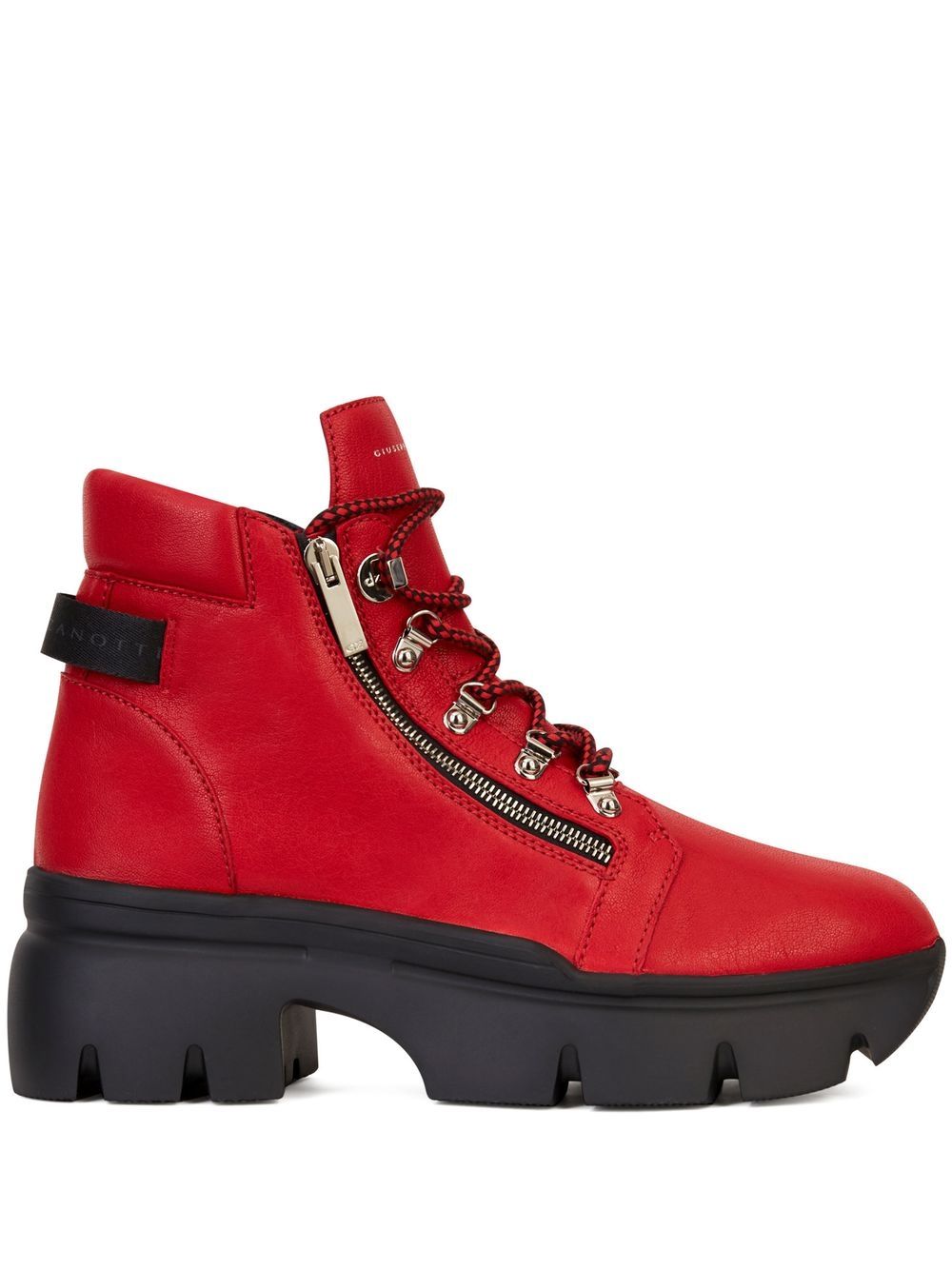 Giuseppe Zanotti Apocalypse Trek leather ankle boots - Red von Giuseppe Zanotti