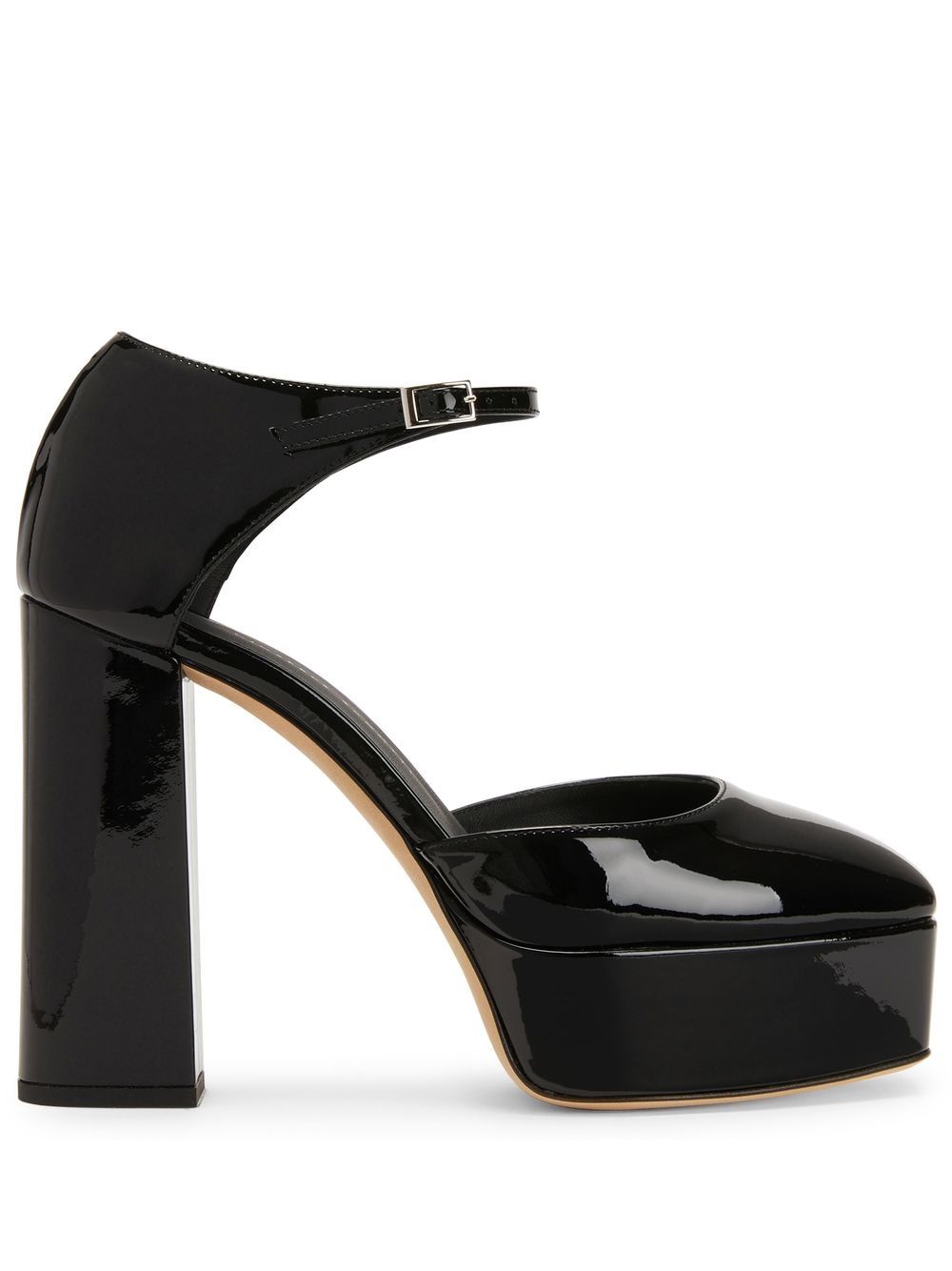 Giuseppe Zanotti Bebe patent platform pumps - Black von Giuseppe Zanotti