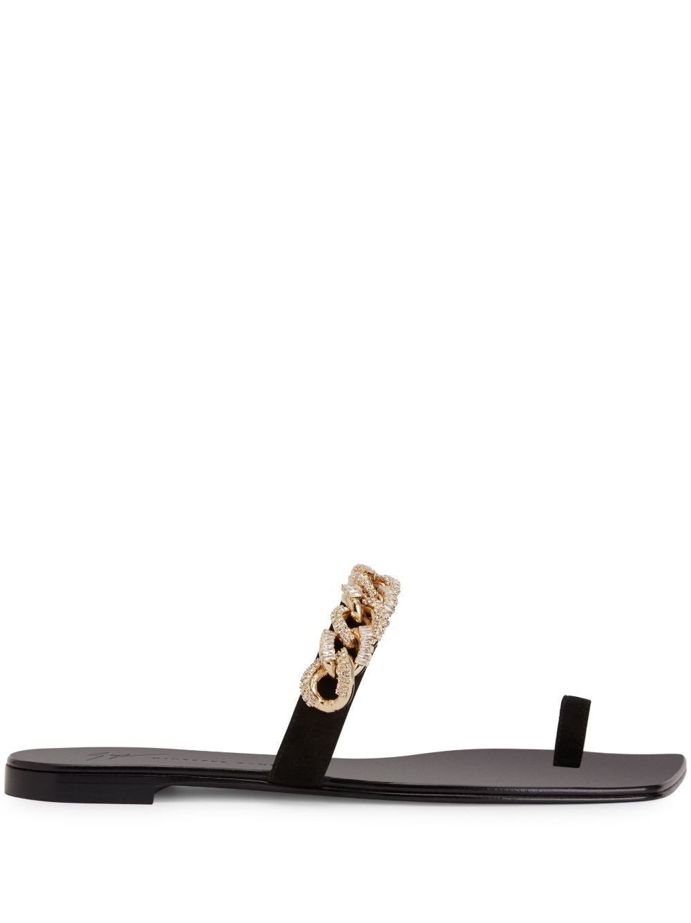 Giuseppe Zanotti Berenicee Chain leather sandals - Black von Giuseppe Zanotti