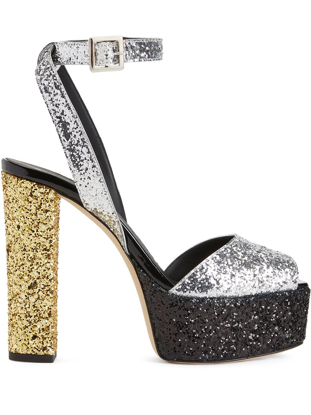 Giuseppe Zanotti Betty 140mm glitter-embellished sandals - Silver von Giuseppe Zanotti