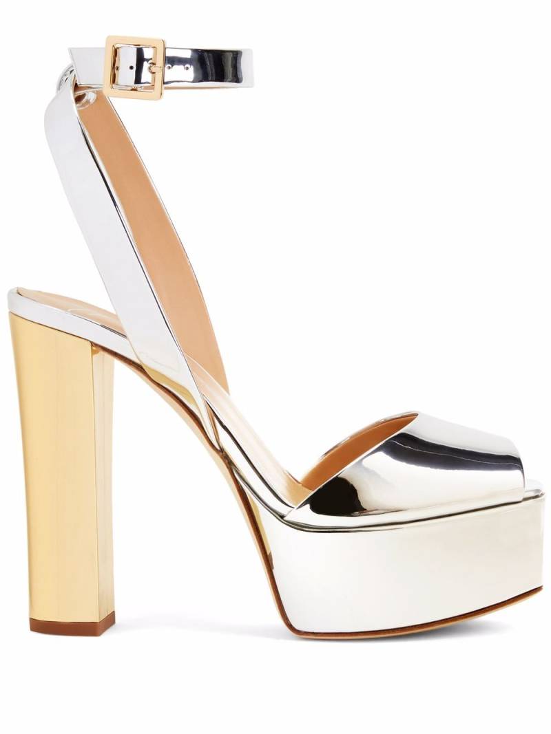 Giuseppe Zanotti Betty metallic platform sandals - Silver von Giuseppe Zanotti