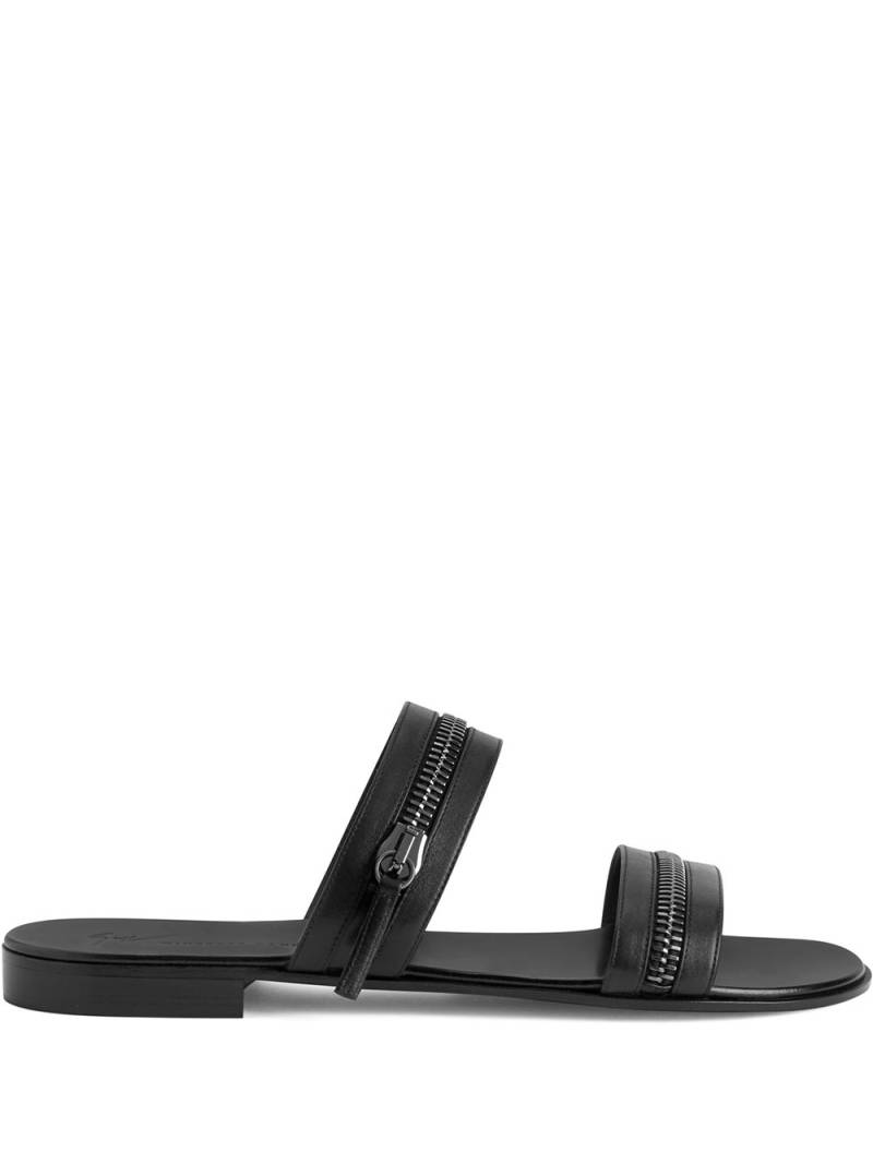 Giuseppe Zanotti Brad zip-detail sandals - Black von Giuseppe Zanotti