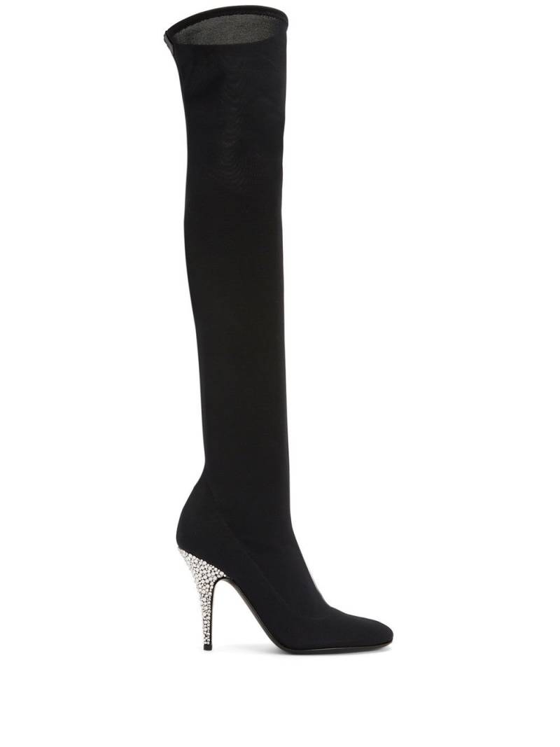 Giuseppe Zanotti Calixtee Cuissarde embellished boots - Black von Giuseppe Zanotti