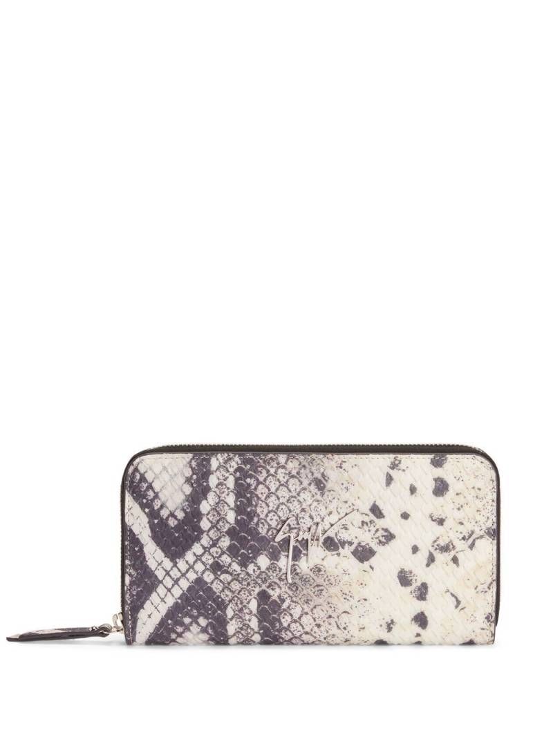 Giuseppe Zanotti Charlotte snakeskin wallet - Pink von Giuseppe Zanotti