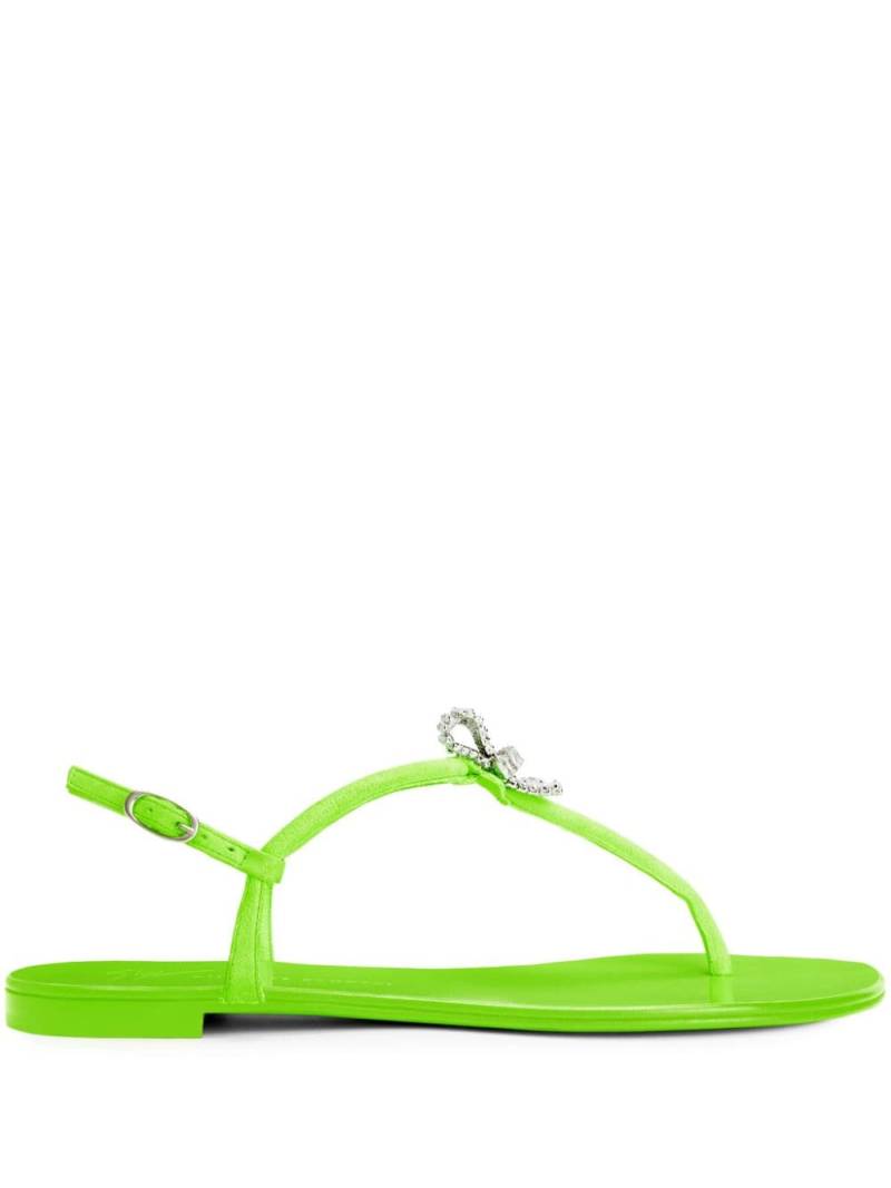 Giuseppe Zanotti Clementyne crystal-embellished flip-flops - Green von Giuseppe Zanotti