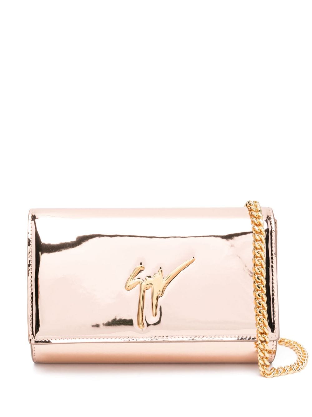 Giuseppe Zanotti Cleopatra patent leather clutch bag - Pink von Giuseppe Zanotti