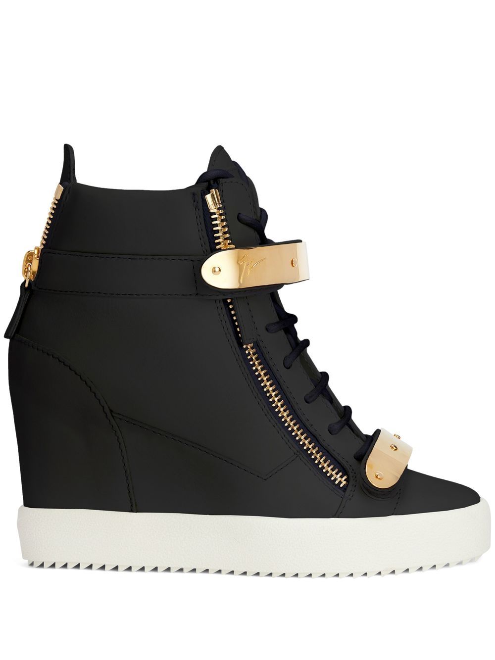 Giuseppe Zanotti Coby 75mm wedge-heel sneakers - White von Giuseppe Zanotti