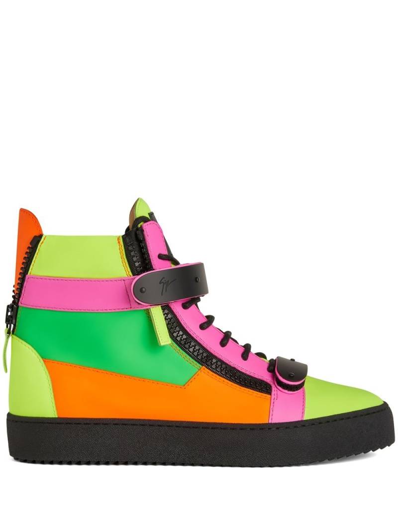 Giuseppe Zanotti Coby colour-block high-top sneakers - Multicolour von Giuseppe Zanotti