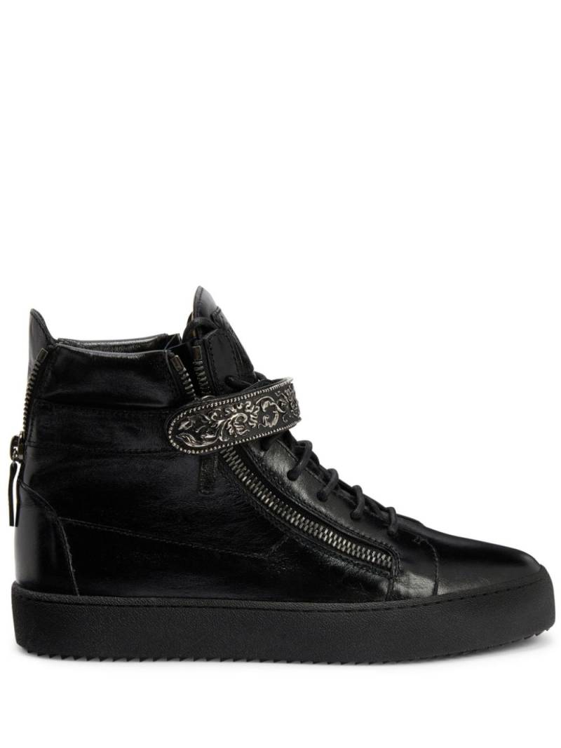 Giuseppe Zanotti Coby leather sneakers - Black von Giuseppe Zanotti