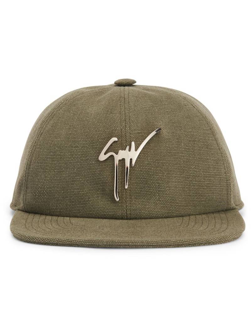 Giuseppe Zanotti Cohen cotton baseball cap - Green von Giuseppe Zanotti