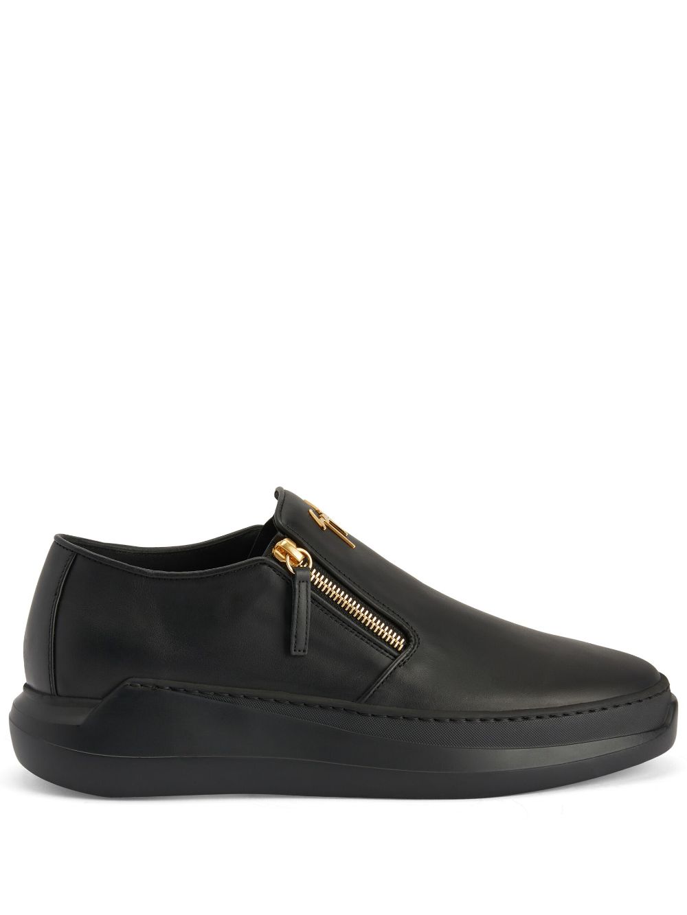 Giuseppe Zanotti Conley Zip leather loafers - Black von Giuseppe Zanotti